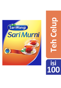 SariWangi SariMurni Tea Bag 100 - Teh vanila berkualitas dalam kemasan ekonomis, untuk margin yang lebih baik.