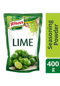 Knorr Bumbu Rasa Jeruk Nipis 400g - Knorr Lime Powder, bubuk jeruk nipis berkualitas yang mudah dibuat dan dapat digunakan untuk berbagai hidangan.