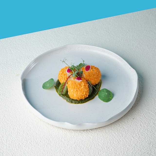 Cheesy Rendang Arancini Cheesy Rendang Arancini