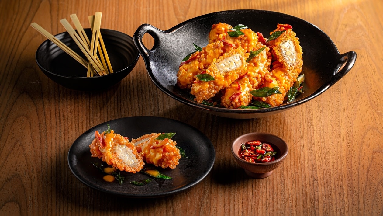 Salted Egg Bubble Tempeh – - Recipe
