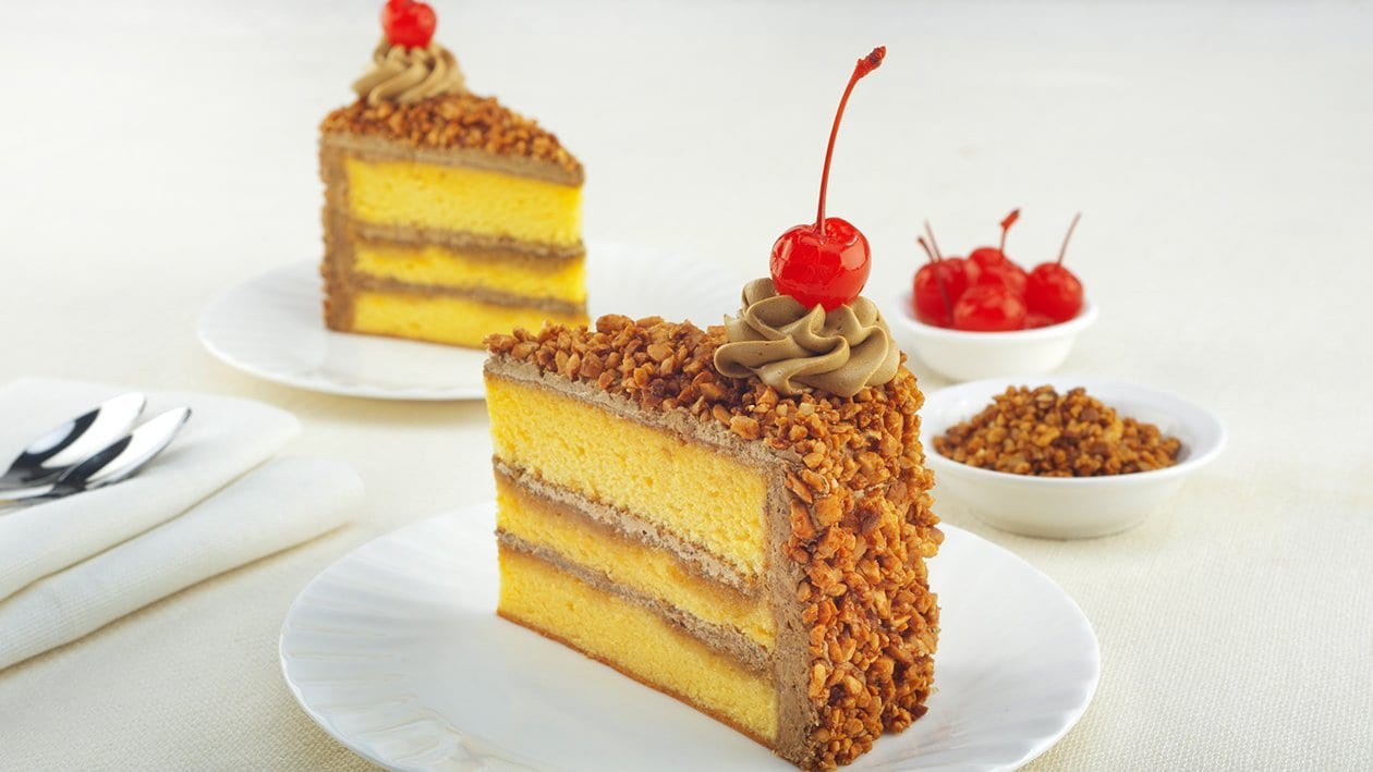 Mocca Caramel Nut Cake – - Resep