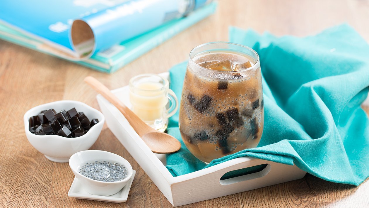 Ice Milk Tea with Grass Jelly – - Recipe