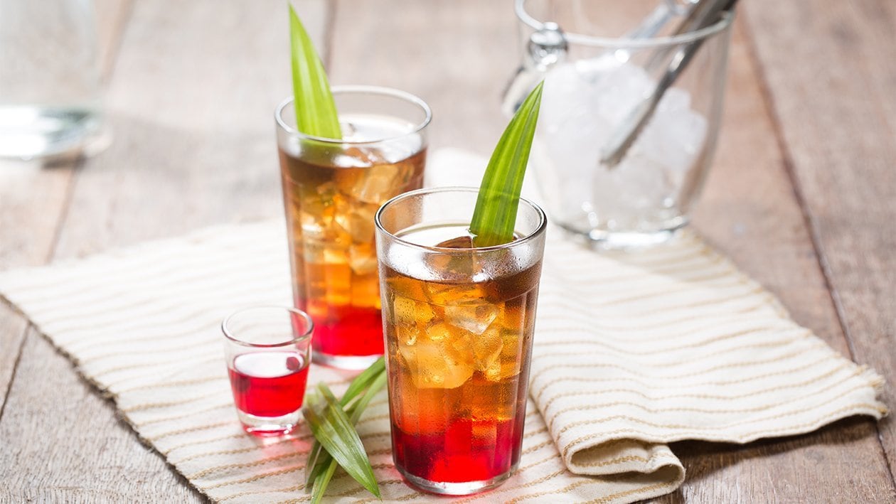 Ice Tea with Pandan Rose Syrup