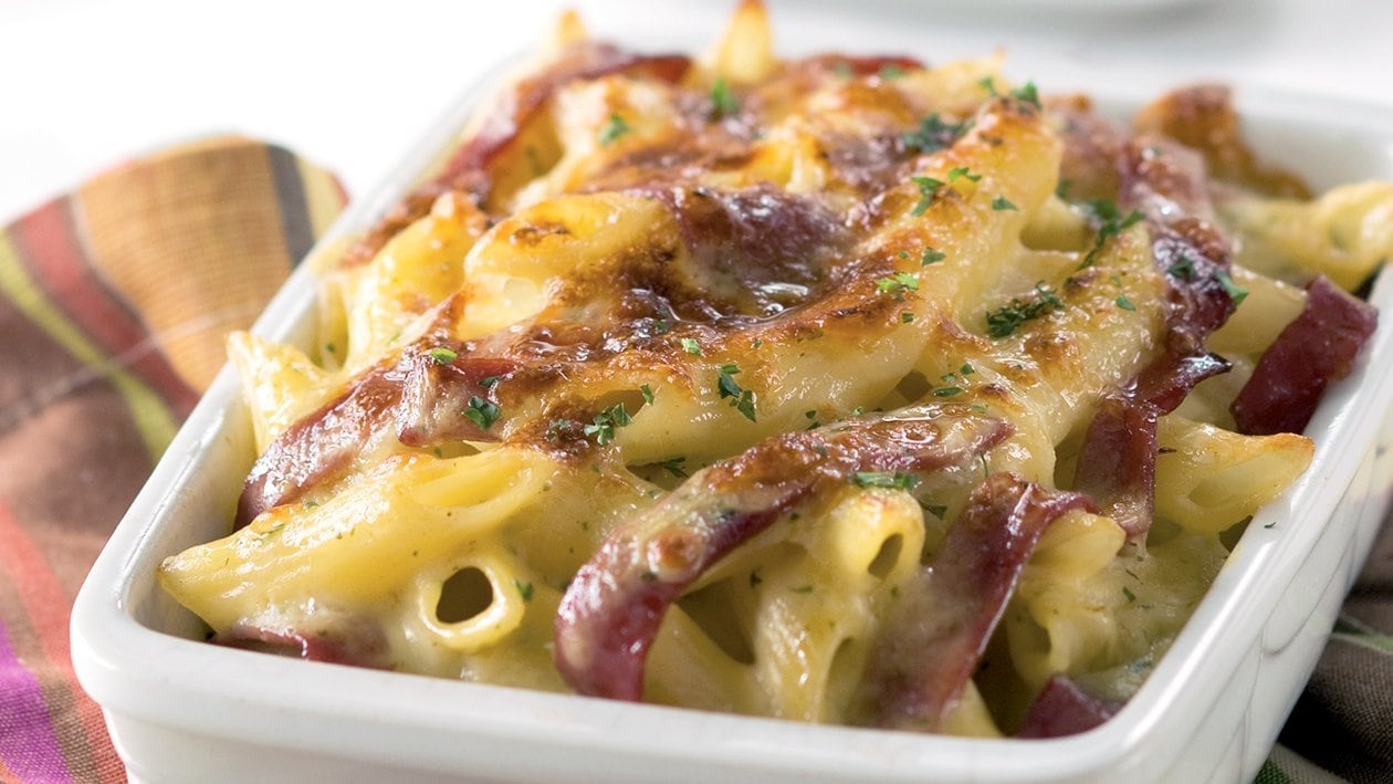 Baked Penne Carbonara – - Recipe