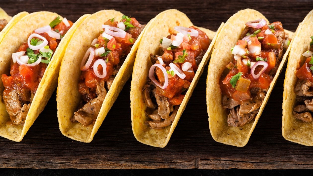 Beef Tacos with Spicy Tomato Sauce