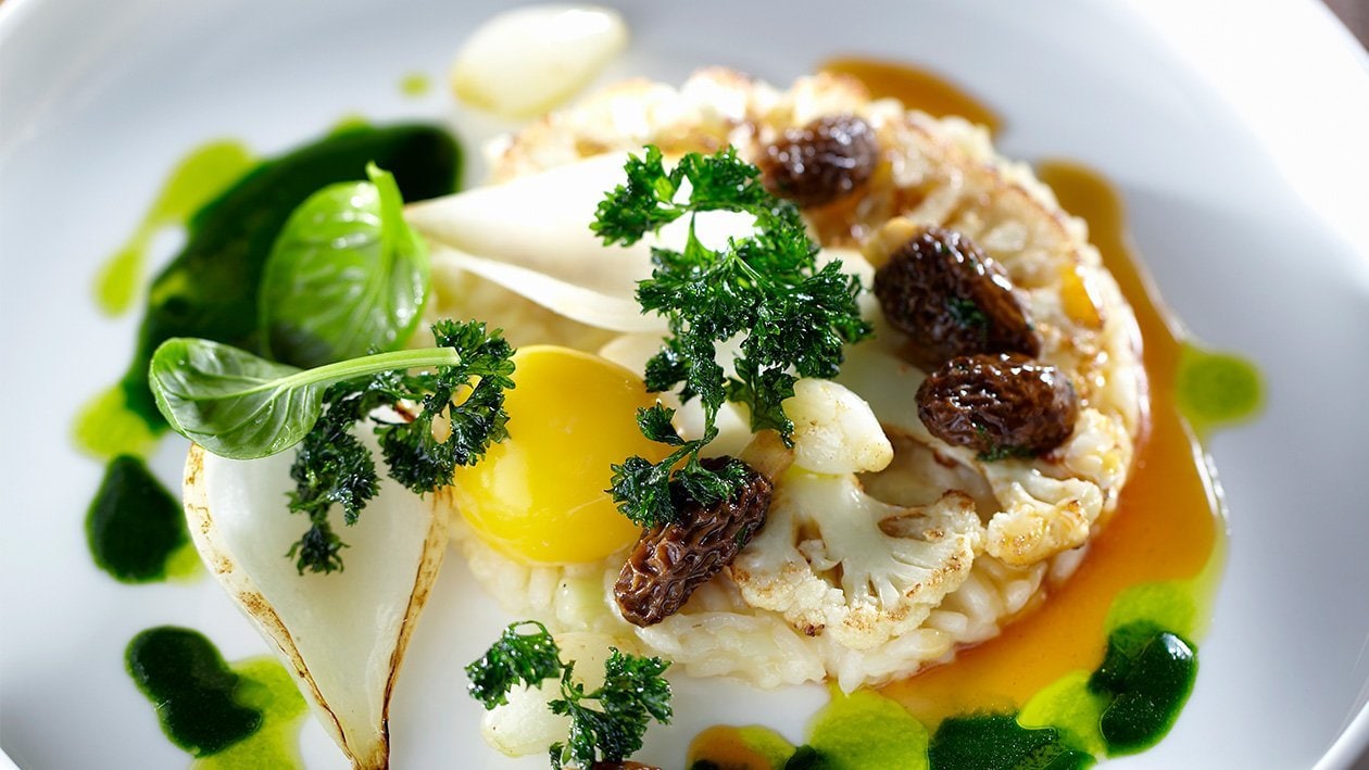 Cauliflower Risotto with Parsley And Morel Mushrooms – - UFS