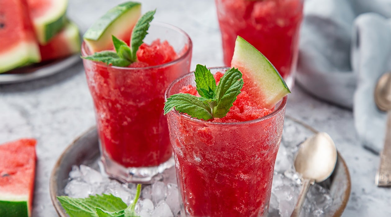 Semi-Frozen Watermelon Granita with Lime	 – - Recipe