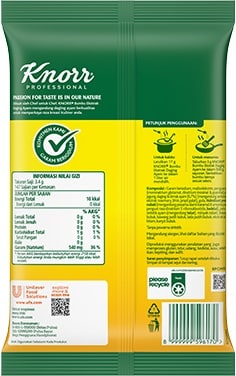 Knorr Bumbu Ekstrak Daging Ayam 500g - Knorr Chicken Powder, made from real chicken meat, produces stock with a rich flavor in a practical manner.