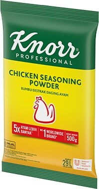 Knorr Bumbu Ekstrak Daging Ayam 500g - Knorr Chicken Powder, made from real chicken meat, produces stock with a rich flavor in a practical manner.