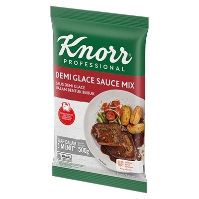 Knorr Saus Demi Glace 500G - Knorr Demiglace, produce a high quality demiglace under 5 minutes.
