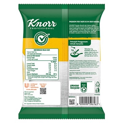 Knorr Bumbu Pelezat Rasa Ayam Rostip Pouch 200G - Knorr Rostip, chicken and garlic flavored seasoning. Creates a stir-fry dish with an enhanced fried-garlic aroma and a delicious touch of flavor.