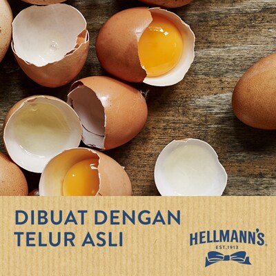 Hellmann's Real Mayo Tub 3L - Hellmann's Real Mayonnaise, with a delicious balanced taste and a creamy texture, the best choice for your cooking!