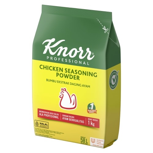 Knorr Bumbu Rasa Ayam 1KG - Knorr Chicken Powder, dengan ekstrak daging ayam asli akan memperkuat rasa hidangan secara keseluruhan