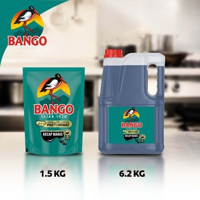 Bango Kecap Manis 1.5kg - Bango, Kecap Manis nomor 1, dipercaya oleh banyak restoran ternama di Indonesia.