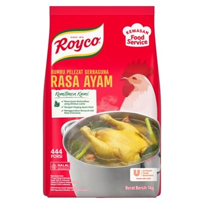 Royco Bumbu Pelezat Rasa Ayam 1kg - Penyedap khas Indonesia untuk hasilkan masakan dengan citarasa gurih & rasa daging yang mantap!