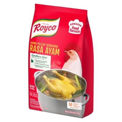 Royco Bumbu Pelezat Rasa Ayam 1kg - Penyedap khas Indonesia untuk hasilkan masakan dengan citarasa gurih & rasa daging yang mantap!