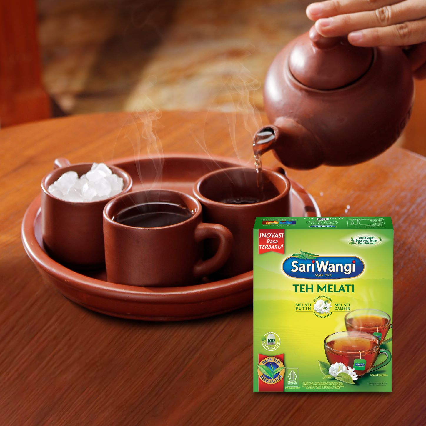 SariWangi Teh Melati Tea Bag 100 - Sariwangi Teh Melati, dengan formulasi baru.  Dalam kemasan isi 1000, Lebih ekonomis.