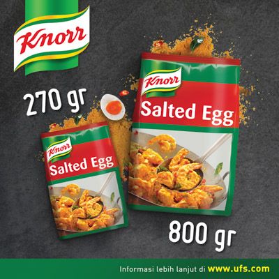 Knorr Golden Salted Egg Powder - Knorr Golden Salted Egg Powder adalah bumbu serbaguna untuk menciptakan kreasi hidangan tanpa batas.