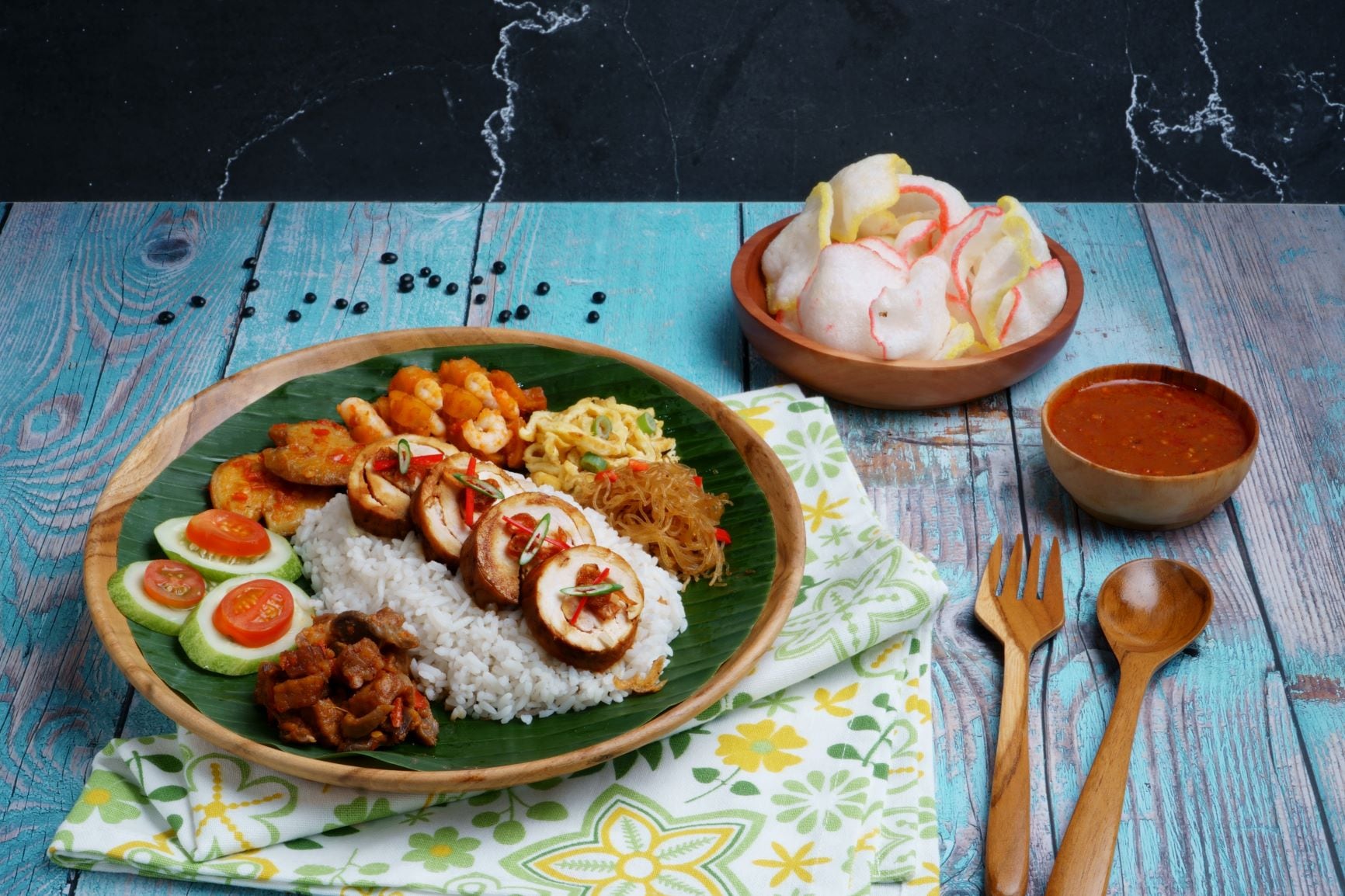 Rolled Chicken Semur Nasi Uduk (Coconut Steamed Rice) – - Recipe