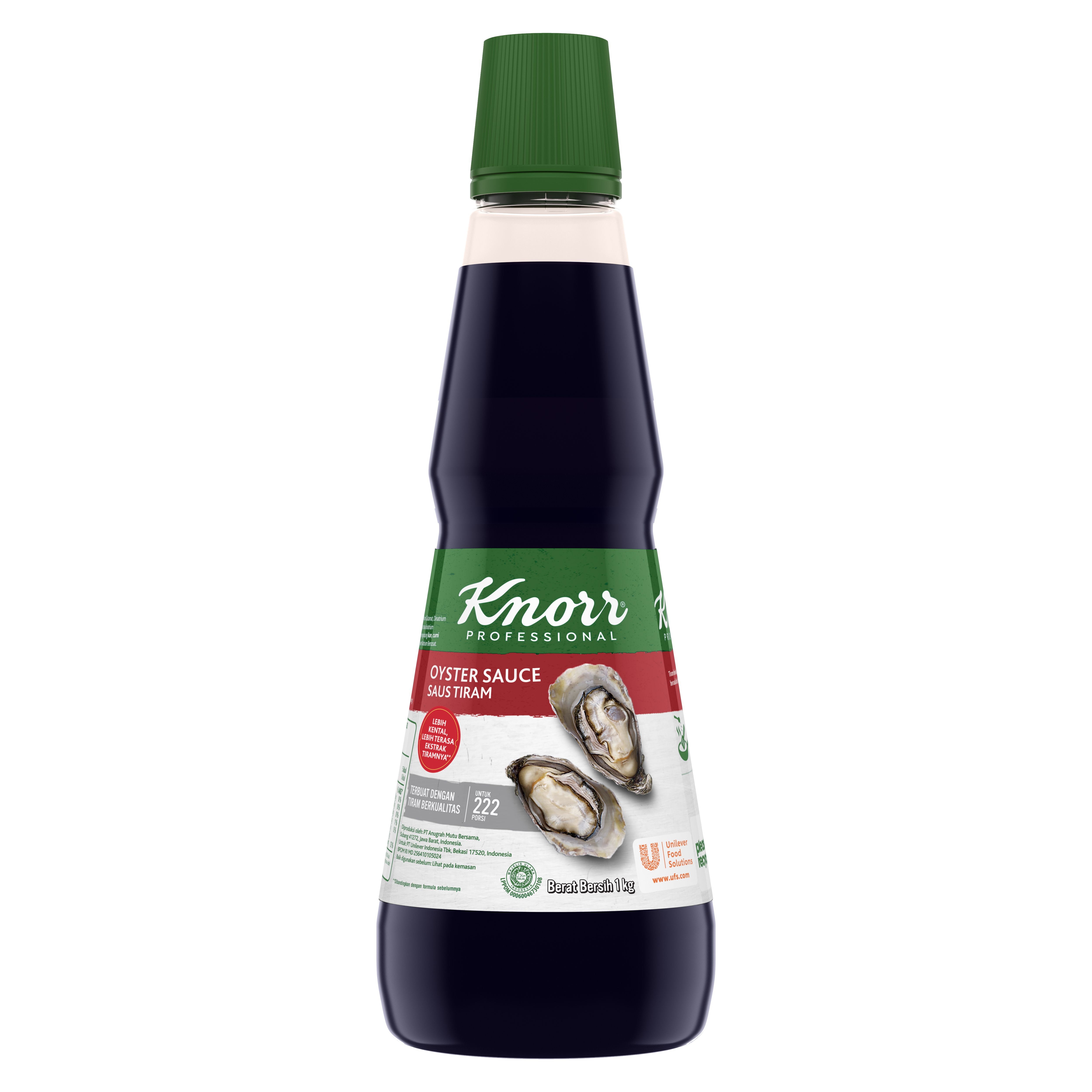 Knorr Oyster Sauce 1kg - New Knorr Oyster Sauce, Produce a combination of sweet and savory that fits and strengthens the natural color of the dish, suitable for Indonesian tastes