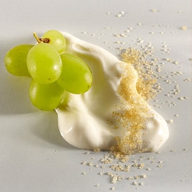 4. Grapes, sour cream and brown sugar