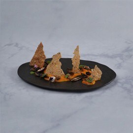 Deconstructed Caldereta with Shiitake Mushrooms and Sesame Spelt