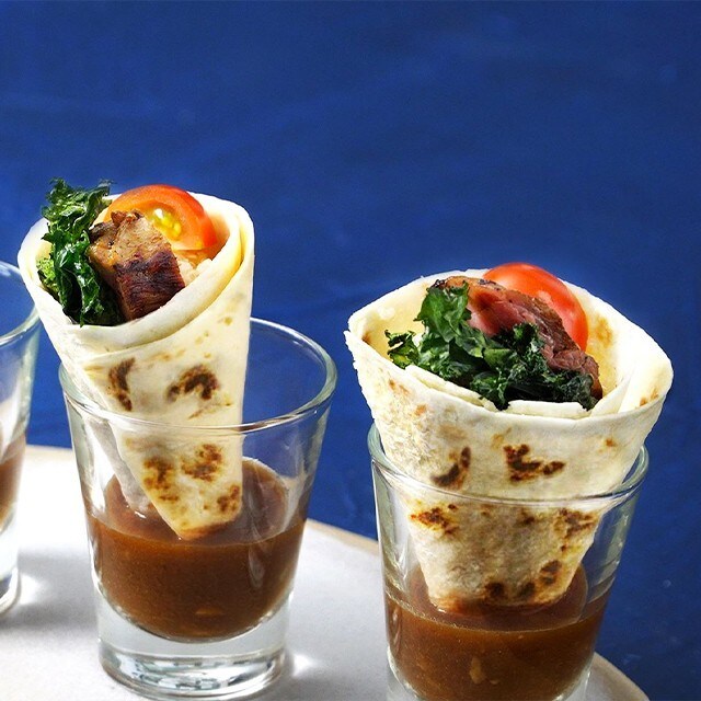 Flank Steak Tacos with Demi-Glace Tamarind Sauce and Coconut Quinoa