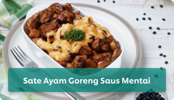 Resep sate ayam goreng saus mentai