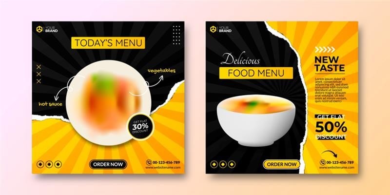Contoh unggahan promosi makanan di media sosial. Contoh unggahan promosi makanan di media sosial.