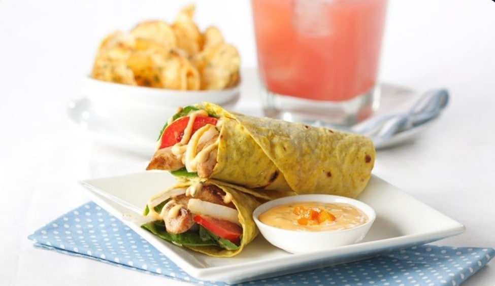 UFS (resep cajun chicken tender wrap with mango bbq mayonnaise) UFS (resep cajun chicken tender wrap with mango bbq mayonnaise)