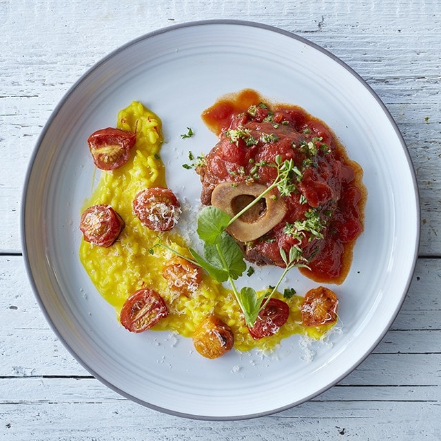 Ossobuco dengan Risotto Milanese
