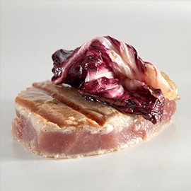 1. Kombinasi chargrilled tuna dan caramelised raddichio