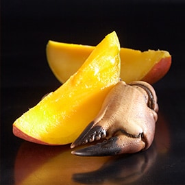 3. Kombinasi kepiting dan mangga